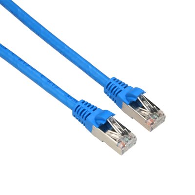 Amphenol MP-6ARJ45SNNB-050 CAT6A FTP Shielded Patch Cable (650-MHz) with Snagless CAT-6A Shielded RJ45 Connectors (10GbE Optimized) - Blue 50ft