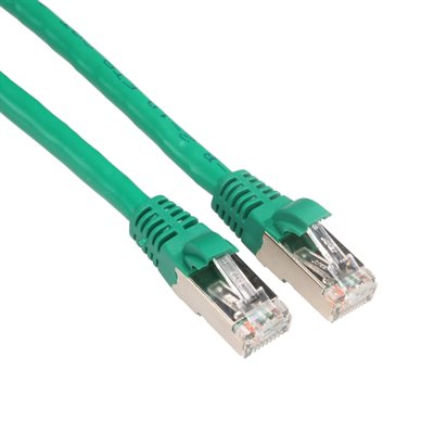 Amphenol MP-6ARJ45SNNG-050 CAT6A FTP Shielded Patch Cable (650-MHz) with Snagless CAT-6A Shielded RJ45 Connectors (10GbE Optimized) - Green 50ft
