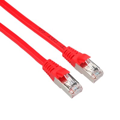 Amphenol MP-6ARJ45SNNR-065 Category-6a Ethernet Cable (CAT6a FTP Shielded) Network Patch Cord (650-MHz) with Snagless CAT-6A Shielded RJ45 Connectors (10GbE Optimized) - Red 65ft