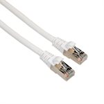 Amphenol MP-6ARJ45SNNW-065 Category-6a Ethernet Cable (CAT6a FTP Shielded) Network Patch Cord (650-MHz) with Snagless CAT-6A Shielded RJ45 Connectors (10GbE Optimized) - White 65ft