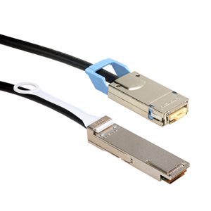 5m QSFP-CX4 Amphenol 26 AWG Passive Copper Cable - QSFP to 10GbE-CX4 (SDR / DDR InfiniBand) Hybrid Cable Assembly (16.4 ft)