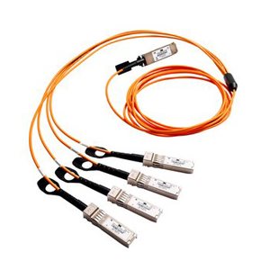 50m (164') QSFP+ to 4 SFP+ AOC Splitter Cable (OM2+ MMF Active Optical Fan-Out Cable) by 3Mâ?¢ - 1 x QSFP+ (40G) to 4 x SFP+ (10G) Connectors