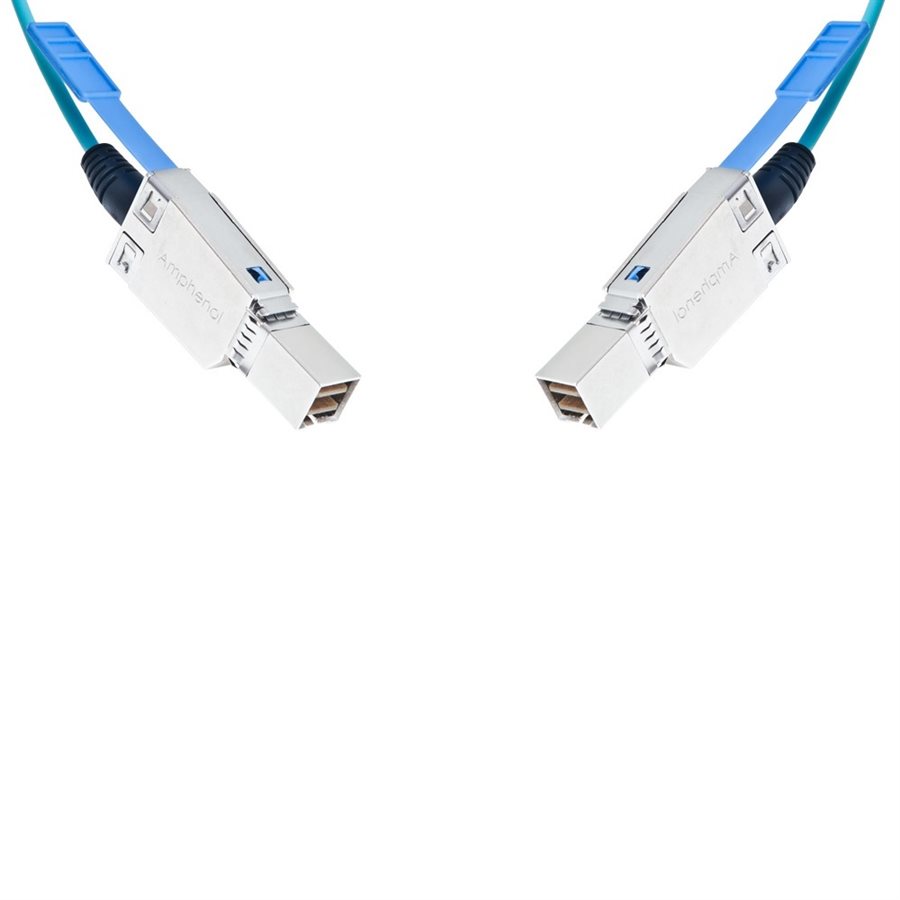 Cable HD Mini SAS Externo 3m - Conectores SFF-8644 A SFF-8644, Marca Molex, Para Almacenamiento