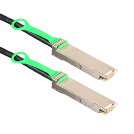 Amphenol SF-NDAAFF100G-000.5M 0.5m (1.6') 100GbE QSFP28 Cable - Amphenol 100-Gigabit Ethernet Passive Copper QSFP Cable (SFF-8665 802.3bj) - QSFP28 to QSFP28