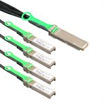 Amphenol SF-NDAQGF100G-002.5M 2.5m QSFP28 to 4 x SFP28 Splitter Cable (30 AWG Passive Copper) - 1 x QSFP28 (100GbE) to 4 x SFP28 (25GbE) Connectors (8.2 ft)