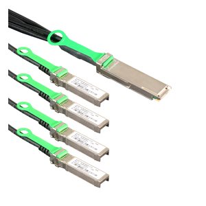 2m QSFP28 to 4 x SFP28 Splitter Cable (26 AWG Passive Copper) - 1 x QSFP28 (100GbE) to 4 x SFP28 (25GbE) Connectors (6.6 ft)