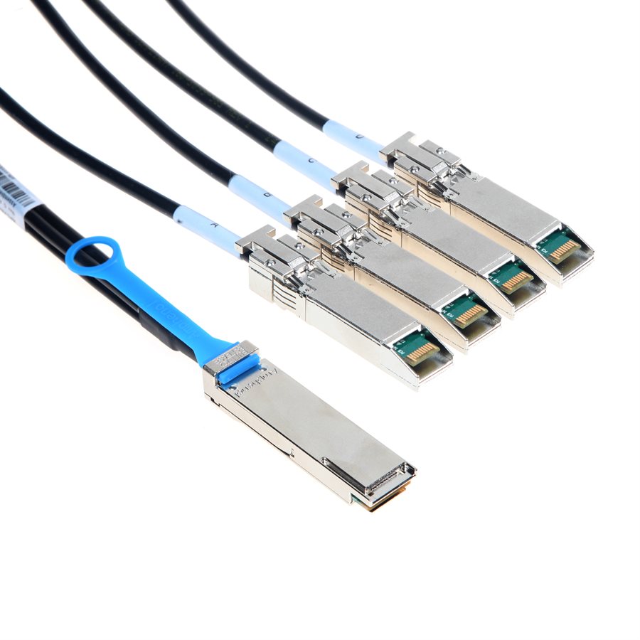 5m QSFP to 4 SFP+ Splitter Cable (26 AWG Passive Copper) - 1 x QSFP+ ...